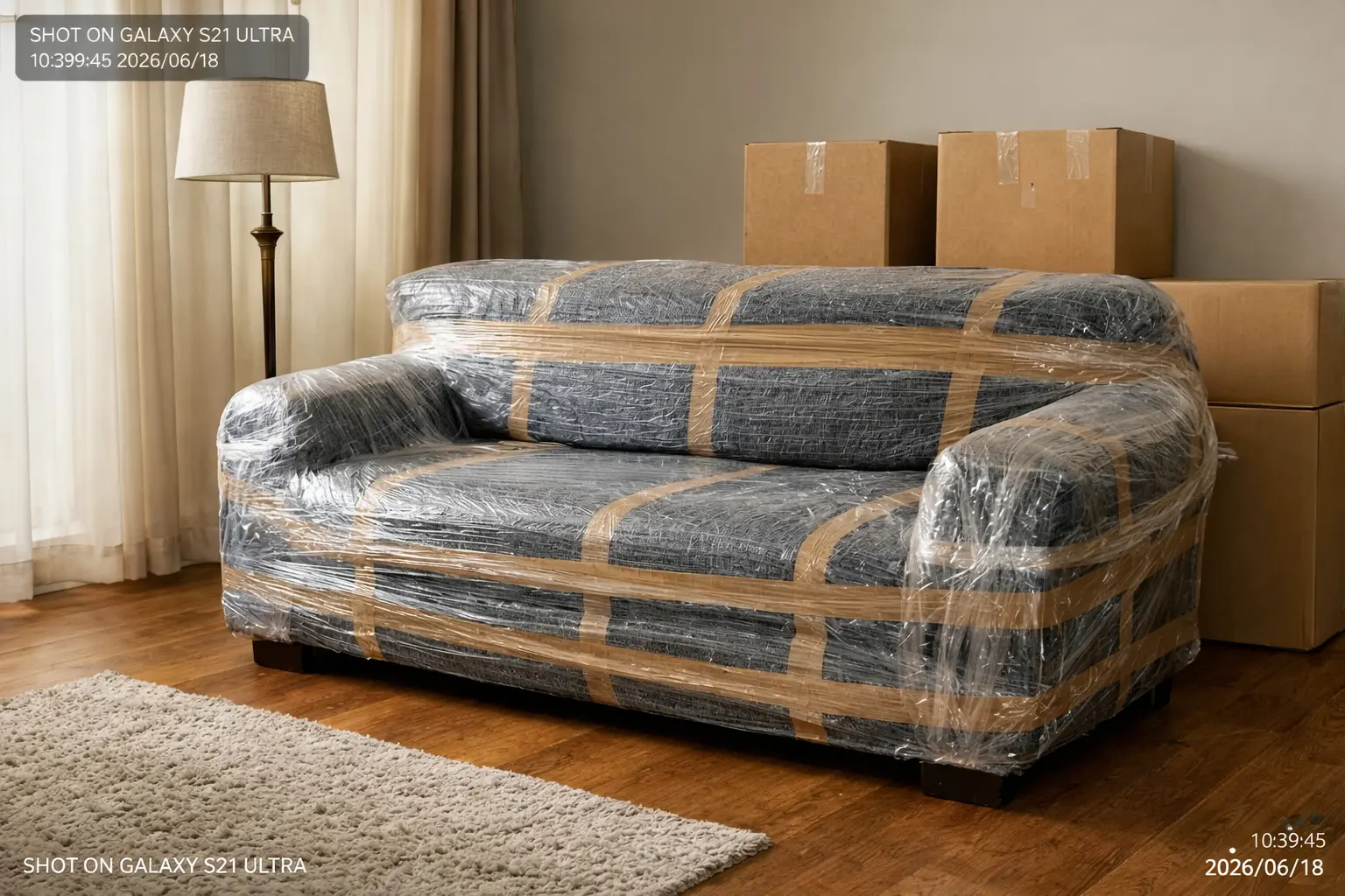 Sofa wrapped and protected by packers in Abu Dhabi